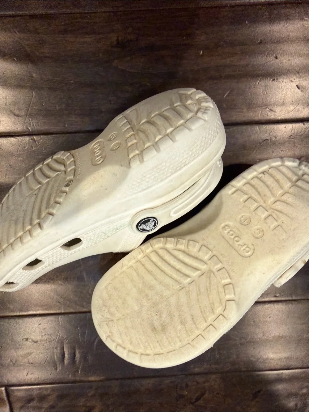 CROCS Kids Classic Ivory/White Foam Clogs